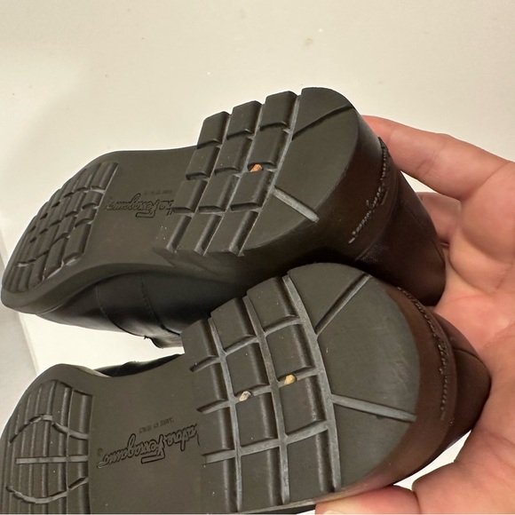 Salvatore Ferragamo Women's Leather and Fabric Combat Boot Size 9.0 B - Picture 8 of 14